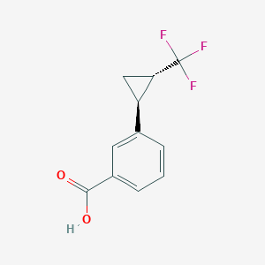 molecular formula C11H9F3O2 B3031087 (+/-)-3-(Trans-2-(trifluoromethyl)cyclopropyl)benzoic acid CAS No. 1404192-15-9