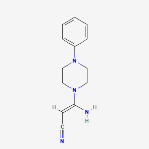molecular formula C13H16N4 B3031088 3-Amino-3-(4-phenylpiperazino)acrylonitrile CAS No. 141991-47-1