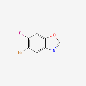 molecular formula C7H3BrFNO B3031101 5-Bromo-6-fluoro-1,3-benzoxazole CAS No. 1440535-10-3