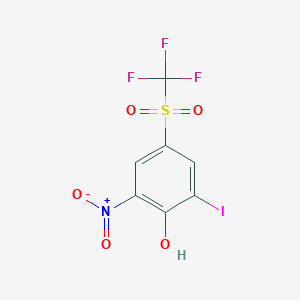 molecular formula C7H3F3INO5S B3031102 2-Iodo-6-nitro-4-[(trifluoromethyl)sulphonyl]phenol CAS No. 1440535-20-5