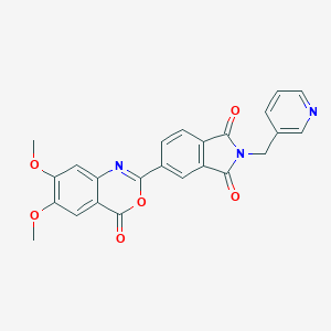 molecular formula C24H17N3O6 B303111 5-(6,7-dimethoxy-4-oxo-4H-3,1-benzoxazin-2-yl)-2-(pyridin-3-ylmethyl)-1H-isoindole-1,3(2H)-dione 