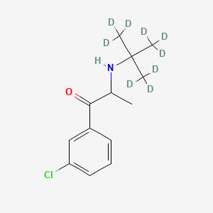 molecular formula C13H18ClNO B3031121 安非他酮 D9 CAS No. 150988-80-0