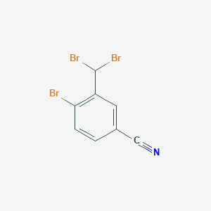 molecular formula C8H4Br3N B3031137 4-Bromo-3-(dibromomethyl)benzonitrile CAS No. 160313-49-5