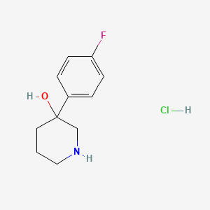molecular formula C11H15ClFNO B3031165 3-(4-Fluorophenyl)piperidin-3-ol hydrochloride CAS No. 173447-91-1
