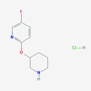 molecular formula C10H14ClFN2O B3031168 5-Fluoro-2-(piperidin-3-yloxy)pyridine hydrochloride CAS No. 1774897-18-5