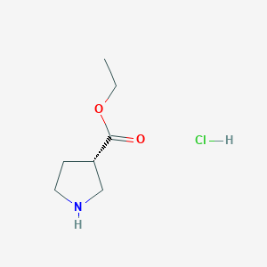 molecular formula C7H14ClNO2 B3031175 (S)-ethyl pyrrolidine-3-carboxylate hydrochloride CAS No. 1807350-91-9