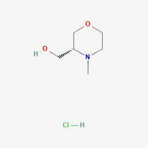 molecular formula C6H14ClNO2 B3031178 (R)-4-甲基-3-(羟甲基)吗啉盐酸盐 CAS No. 1820569-49-0