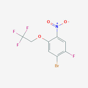 molecular formula C8H4BrF4NO3 B3031180 4-Bromo-5-fluoro-2-(2,2,2-trifluoroethoxy)nitrobenzene CAS No. 1820716-82-2