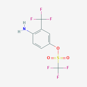 molecular formula C8H5F6NO3S B3031183 4-Amino-3-(trifluoromethyl)phenyl trifluoromethanesulphonate CAS No. 1820740-69-9
