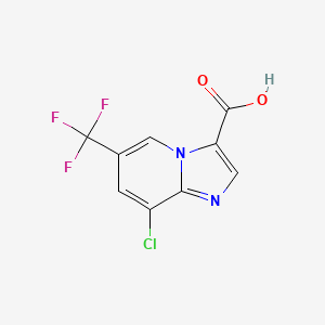 molecular formula C9H4ClF3N2O2 B3031184 8-氯-6-(三氟甲基)咪唑并[1,2-a]吡啶-3-羧酸 CAS No. 1823188-42-6