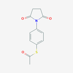 molecular formula C12H11NO3S B303120 S-[4-(2,5-dioxo-1-pyrrolidinyl)phenyl] ethanethioate 