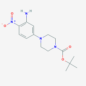 molecular formula C15H22N4O4 B3031204 Tert-butyl 4-(3-amino-4-nitrophenyl)piperazine-1-carboxylate CAS No. 193902-98-6