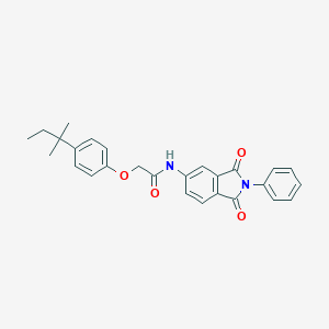 molecular formula C27H26N2O4 B303121 N-(1,3-dioxo-2-phenyl-2,3-dihydro-1H-isoindol-5-yl)-2-(4-tert-pentylphenoxy)acetamide 