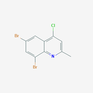 molecular formula C10H6Br2ClN B3031225 4-Chloro-6,8-dibromo-2-methylquinoline CAS No. 203626-29-3