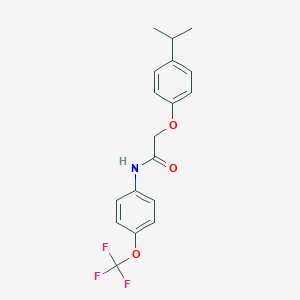 molecular formula C18H18F3NO3 B303123 2-(4-isopropylphenoxy)-N-[4-(trifluoromethoxy)phenyl]acetamide 