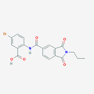 molecular formula C19H15BrN2O5 B303124 5-bromo-2-{[(1,3-dioxo-2-propyl-2,3-dihydro-1H-isoindol-5-yl)carbonyl]amino}benzoic acid 