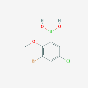 molecular formula C7H7BBrClO3 B3031241 3-溴-5-氯-2-甲氧基苯硼酸 CAS No. 2096341-68-1