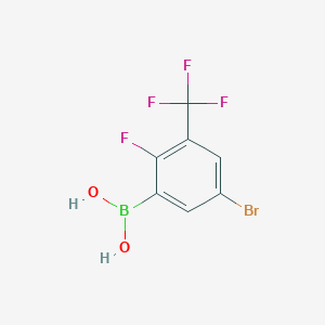 molecular formula C7H4BBrF4O2 B3031242 5-Bromo-2-fluoro-3-trifluoromethylphenylboronic acid CAS No. 2096341-70-5