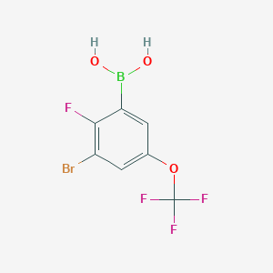 molecular formula C7H4BBrF4O3 B3031243 3-溴-2-氟-5-(三氟甲氧基)苯硼酸 CAS No. 2096342-15-1