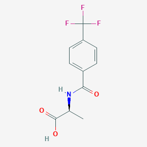 molecular formula C11H10F3NO3 B3031252 (2S)-2-[[4-(trifluoromethyl)benzoyl]amino]propanoic Acid CAS No. 214629-16-0