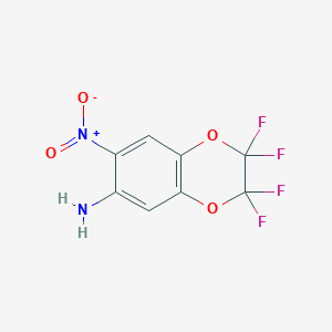 molecular formula C8H4F4N2O4 B3031253 6-氨基-7-硝基-2,2,3,3-四氟-1,4-苯二噁烷 CAS No. 2149597-44-2