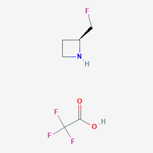 molecular formula C6H9F4NO2 B3031258 (2S)-2-(fluoromethyl)azetidine; trifluoroacetic acid CAS No. 2173637-40-4