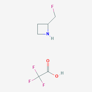 molecular formula C6H9F4NO2 B3031271 2-(氟甲基)氮杂环丁烷；三氟乙酸 CAS No. 2227206-76-8