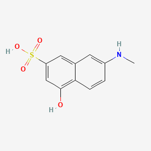 molecular formula C11H11NO4S B3031277 4-羟基-7-甲基氨基-2-萘磺酸 CAS No. 22346-43-6
