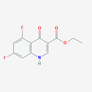 molecular formula C12H9F2NO3 B3031287 5,7-二氟-4-羟基喹啉-3-羧酸乙酯 CAS No. 228728-82-3