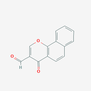 molecular formula C14H8O3 B3031297 4-氧代-4H-苯并[h]色满-3-甲醛 CAS No. 23469-48-9