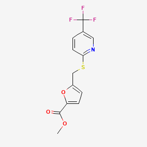 molecular formula C13H10F3NO3S B3031304 5-({[5-(三氟甲基)吡啶-2-基]硫代}甲基)呋喃-2-甲酸甲酯 CAS No. 239107-28-9