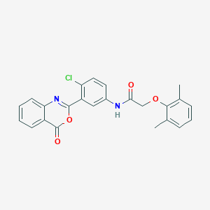 molecular formula C24H19ClN2O4 B303131 N-[4-chloro-3-(4-oxo-4H-3,1-benzoxazin-2-yl)phenyl]-2-(2,6-dimethylphenoxy)acetamide 