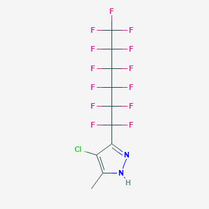 molecular formula C10H4ClF13N2 B3031313 4-Chloro-5-methyl-3-(perfluorohexyl)pyrazole CAS No. 244022-66-0