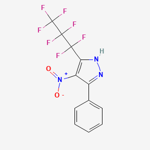 molecular formula C12H6F7N3O2 B3031314 3-(Heptafluoropropyl)-4-nitro-5-phenylpyrazole CAS No. 244187-06-2