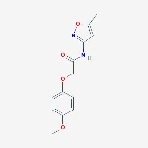 molecular formula C13H14N2O4 B303132 2-(4-methoxyphenoxy)-N-(5-methyl-1,2-oxazol-3-yl)acetamide 
