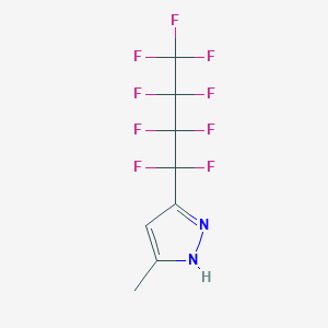 molecular formula C8H5F9N2 B3031321 3-(Nonafluoro-1-butyl)-5-(methyl)pyrazole CAS No. 247220-81-1