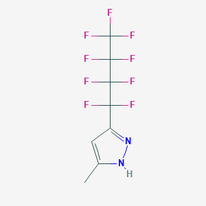 molecular formula C8H5F9N2 B3031321 3-(九氟-1-丁基)-5-(甲基)吡唑 CAS No. 247220-81-1