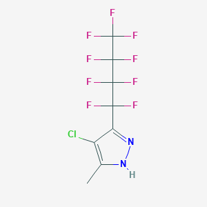 molecular formula C8H4ClF9N2 B3031322 4-氯-5-甲基-3-(1,1,2,2,3,3,4,4,4-壬氟丁基)-1H-吡唑 CAS No. 247220-82-2