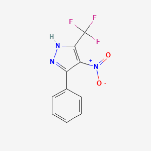 B3031352 4-nitro-3-phenyl-5-(trifluoromethyl)-1H-pyrazole CAS No. 261761-21-1