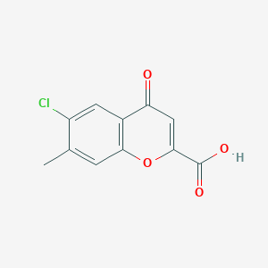 molecular formula C11H7ClO4 B3031356 6-Chloro-7-methyl-4-oxochromene-2-carboxylic acid CAS No. 262590-94-3
