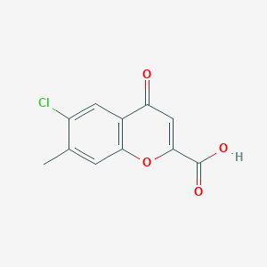 molecular formula C11H7ClO4 B3031356 6-氯-7-甲基-4-氧杂咯喃-2-羧酸 CAS No. 262590-94-3