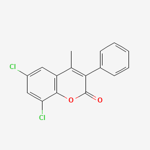B3031358 6,8-Dichloro-4-methyl-3-phenylchromen-2-one CAS No. 262590-97-6