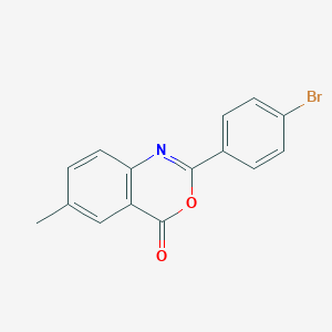 molecular formula C15H10BrNO2 B303137 2-(4-bromophenyl)-6-methyl-4H-3,1-benzoxazin-4-one 