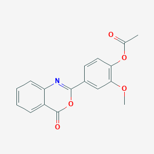 molecular formula C17H13NO5 B303139 2-methoxy-4-(4-oxo-4H-3,1-benzoxazin-2-yl)phenyl acetate 