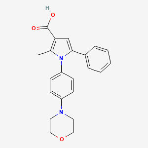 molecular formula C22H22N2O3 B3031397 1H-Pyrrole-3-carboxylicacid, 2-methyl-1-[4-(4-morpholinyl)phenyl]-5-phenyl- CAS No. 306936-22-1