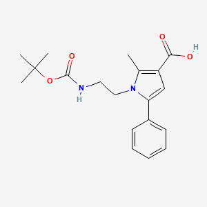 1-(N-tert-Butoxycarbonylaminoethyl)-2-methyl-5-phenylpyrrole-3-carboxylic acid