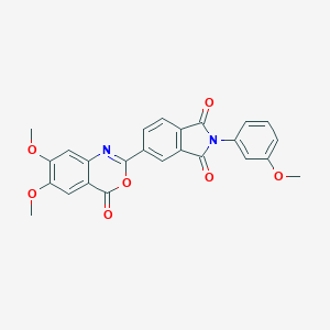 molecular formula C25H18N2O7 B303140 5-(6,7-dimethoxy-4-oxo-4H-3,1-benzoxazin-2-yl)-2-(3-methoxyphenyl)-1H-isoindole-1,3(2H)-dione 