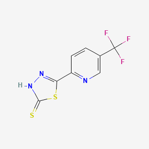 molecular formula C8H4F3N3S2 B3031400 5-[5-(Trifluoromethyl)pyridin-2-YL]-1,3,4-thiadiazole-2-thiol CAS No. 306936-73-2
