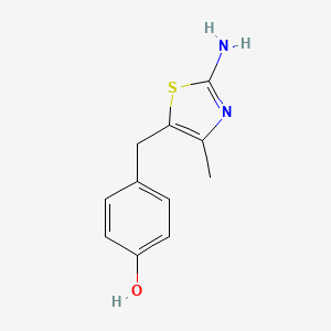 4-[(2-Amino-4-methyl-1,3-thiazol-5-yl)methyl]phenol