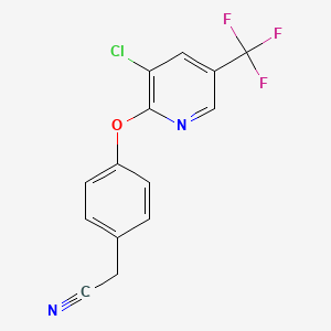 2-(4-{[3-Chloro-5-(trifluoromethyl)-2-pyridinyl]oxy}phenyl)acetonitrile